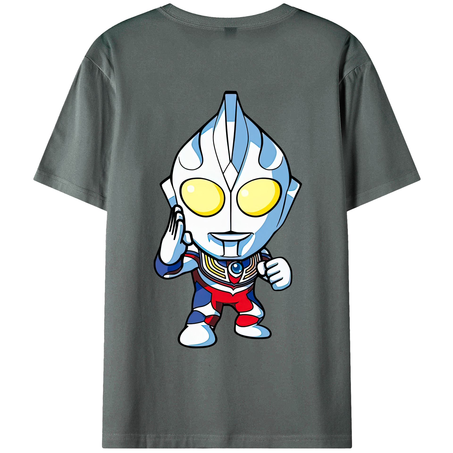 （画像用） ウルトラマン Ultraman 綿100％ メンズ半袖Tシャツ（バックプリント） 通気性